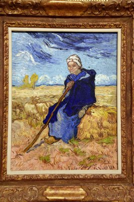 The Shepherdess. After Millet (1889) - Vincent van Gogh - 2083