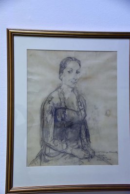 Study for Portrait of Felicja Blumental (1957) - Tsugouharu Foujita - 2394