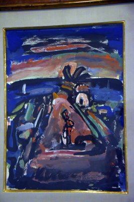 Tropical Landscape. Standing Female Figure in a Biblical Landscape with Water Bottle on Head (1931) - Georges Rouault - 2424