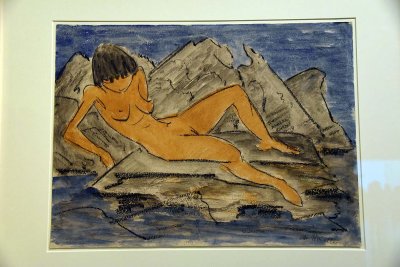 Reclining Female Nude by the Water (19-20th c.) - Otto Mueller - 4002