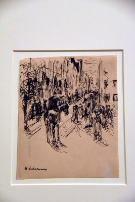 Man on Horseback in a Busy Street (19-20th c.) - Max Liebermann - 4096