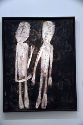 Two People on a Black Background (1957) - Jean Dubuffet - 4595