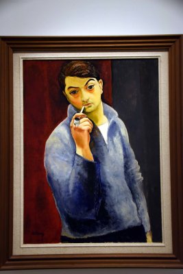 Self-Portrait with a Pipe (ca. 1918) - Moise Kisling - 4627