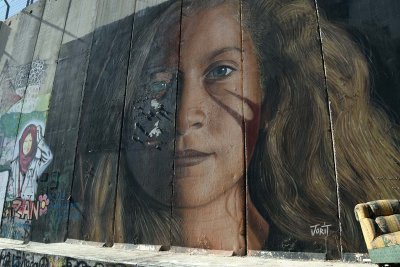 Ahed Tamimi by Jorit Agoch, Bethlehem Wall - 5300