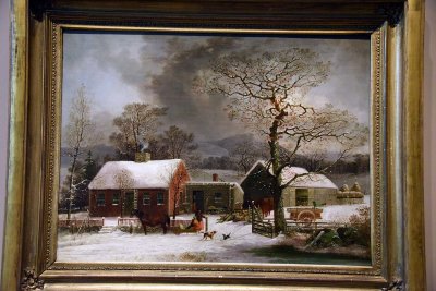 Winter Scence in New Haven, Connecticut (1858) - George Henry Durrie - 5133