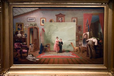 Interior with Portraits (c. 1865) - Thomas le Clear - 5151