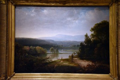 River View with Hunters and Dogs (c. 1850) - Thomas Doughty - 5237