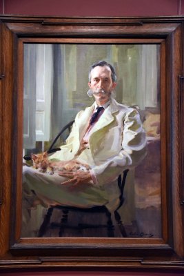 Man with the Cat. Henry Sturgis Drinker (1898) - Cecilia Beaux - 5346