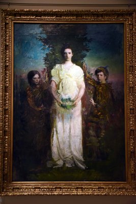 My Children. Mary, Gerald and Gladys Thayer (c. 1897) - Abbott Handerson Thayer - 5443