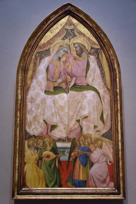The Coronation of the Virgin with Six Angels (c. 1390) - Agnolo Gaddi - 6132