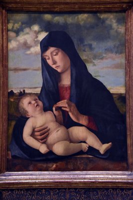 Madonna and Child in a Landscape (1480-1485) - Giovanni Bellini - 6359