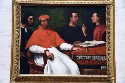 Cardinal Bandinello Sauli, His Secretary, and Two Geographers (1516) - Sebastiano del Piombo - 6537