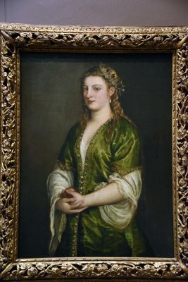 Woman Holding an Apple (1550) - Titian - 6545