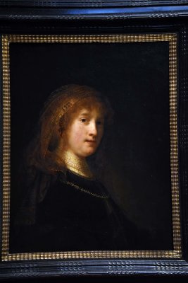 Saskia van Uylenburgh, the Wife of the Artist (1634-1640) - Rembrandt van Rijn - 7017