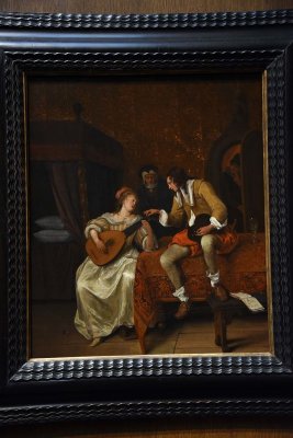 Ascagnes and Lucelle. The Music Lesson (1667) - Jan Steen - 7056