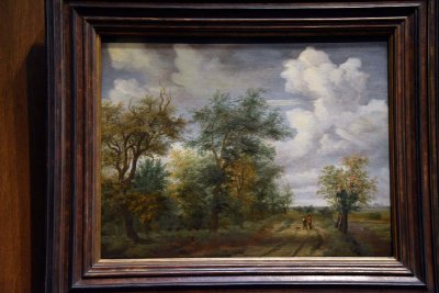 A Wooded Landscape with Figures (c. 1658) - Meindert Hobbema - 7058
