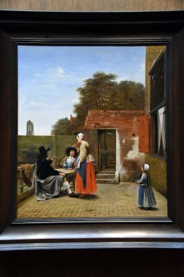 Woman and Child in a Courtyard (c. 1660) - Pieter de Hooch - 7075