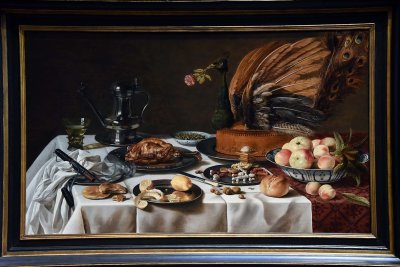 Still Life with Peacock Pie (1627) - Pieter Claesz - 7092