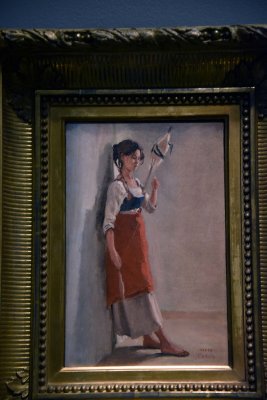 Young Italian Woman from Papigno with Her Spindle (1826-1827) - Jean-Baptiste-Camille Corot - 7690