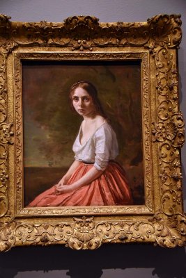 Young Woman in a Pink Shirt (c. 1845-1850) - J.-B.-Camille Corot - Sterling and Francine Clark Art Institute, Williamstown -7701