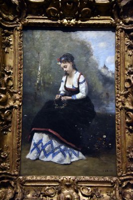 The Crown of Flowers (c. 1865-1870) - Jean-Baptiste-Camille Corot - The Baltimore Museum of Art - 7739