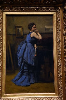 The Lady in Blue (1874) - Jean-Baptiste-Camille Corot - Muse du Louvre - 7749