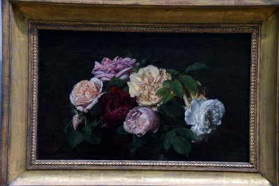 Roses de Nice on a Table (1882) - Henri Fantin-Latour - 7874