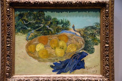 Still Life of Oranges and Lemons with Blue Gloves (1889) - Vincent van Gogh - 7928