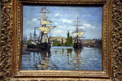 Ships Riding on the Seine at Rouen (1872-1873) - Claude Monet - 8017