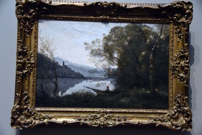 The Moored Boatman: Souvenir of an Italian Lake (1861) - Jean-Baptiste-Camille Corot - 8087