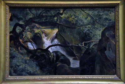 Forest Interior with a Waterfall, Papigno (1825-1830) - Andr Giroux - 8154