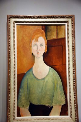 Girl in a Green Blouse (1970) - Amedeo Modigliani - 8970