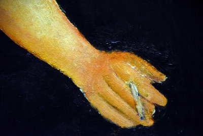 Madame Amédée. Woman with Cigarette, detail (1918) - Amedeo Modigliani - 8989