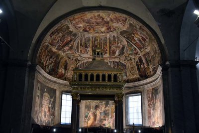 Frescos (1577) by Giacomo Coppi in the raised tribune - 9954