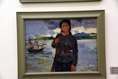 Militia woman of a coastal region (1960) - Trân Van Cân - 3000