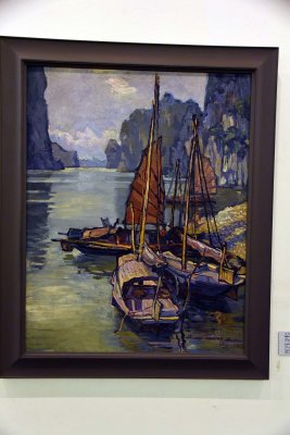 A wharf at the foot of Bài Tho Mountain (1958) - Lê Thanh Duc - 3034