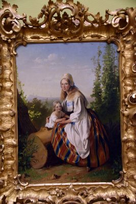 Estonian Woman with Child (1850s) - Carl Timoleon von Neff - 4312