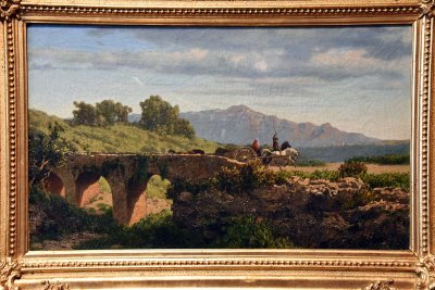 Italian Landscape with a Bridge .Cortese (1861) - Johann Kler - 4993