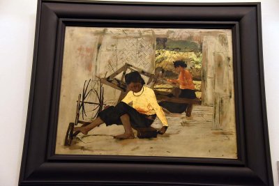 Spinning and weaving silk (1957) - Nguyên Duc Nùng - 2851