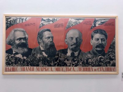 Higher the Banner of Marx, Engels, Lenin and Stalin (1933) - Gustav Klucis - 7354