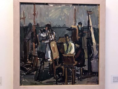 Composition in a Painting Studio (ca. 1950) - Juzefa Katiliute - 8784