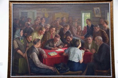 Kolkhoz Founding Meeting (1950) - Vincas Dilka - 8028