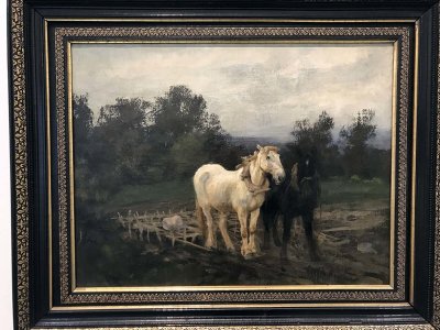 Horses with Harrow (early 20th c.) - Zigmas Petravicius - 8872