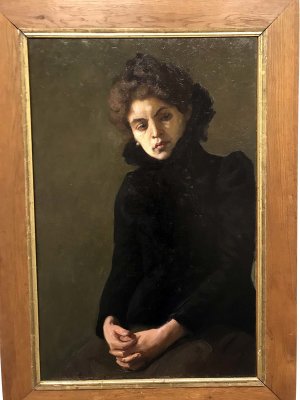 Portrait Study of a Sitting Woman (early 20th c.) - Stanislaw Bohusz-Siesterzencewicz - 8882