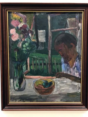 Man Sitting by the Table Against an Open Window (1933) - Viktoras Vizgirda - 9034