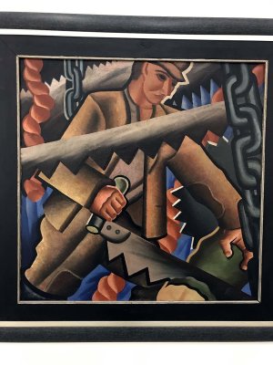 Man Between Saws (1936) - Stasys Usinskas - 9055