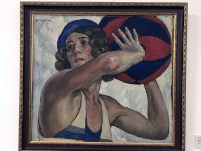 Woman with a Ball (ca. 1933) - Petras Kalpokas - 9118