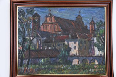 The Bernardine Church from the Vilnia River (1943) - Viktoras Vizgirda - 8603