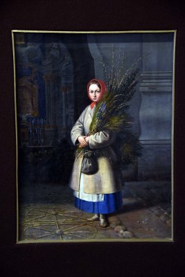 Lithuanian Girl with Palm Sunday Twigs (1847) - Kanuty Rusiecki - 8814