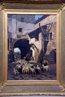Herd of Goats in the Courtyard (19-20th c.) - Ramon Tusquets y Maignon - 9014